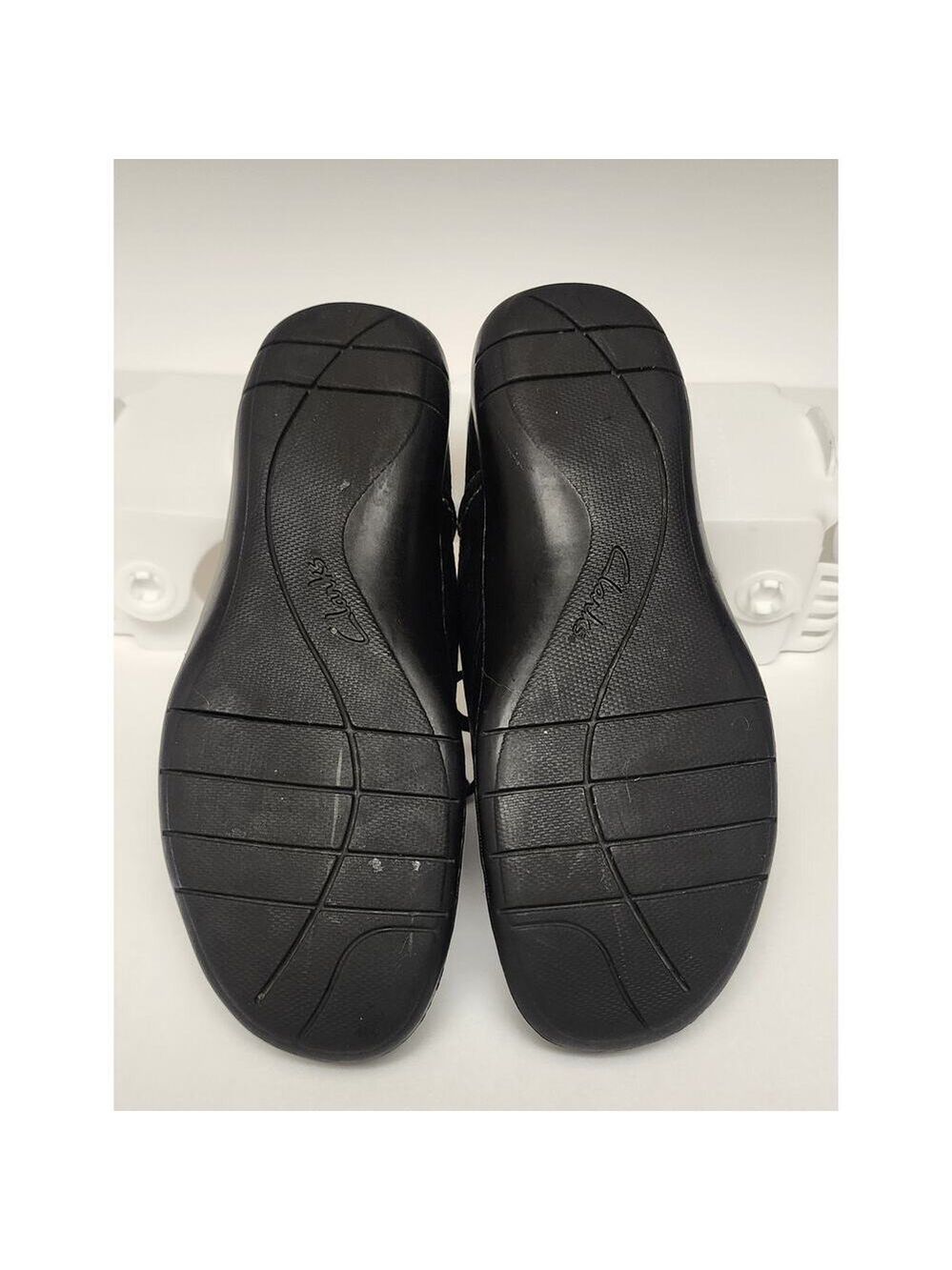 Clarks Viola Black Leather Loafer Lace Up Casual Shoes Size 7 Medium - Picture 7 of 8